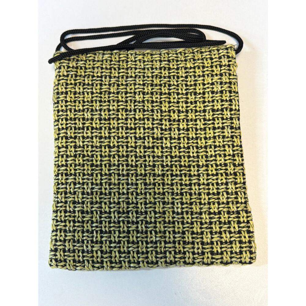 Embroidered Crossbody Shoulder Wallet Purse Handbag Pouch Woven 6” x 7” - Picture 3 of 8